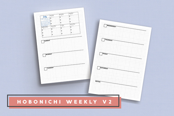 Daily, Weekly, Monthly - Hobonichi in Stationery Templates - product preview 3