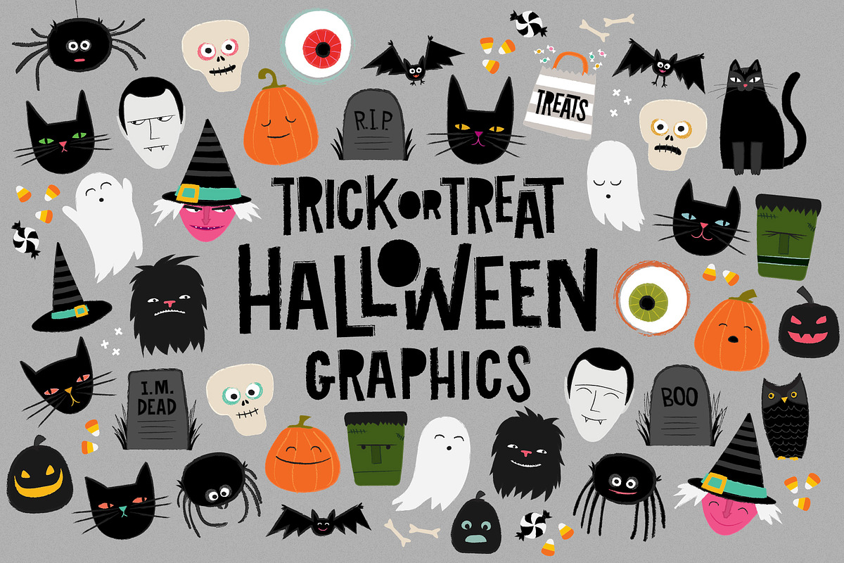 TrickorTreat Halloween Illustrations in Illustrations - product preview 8