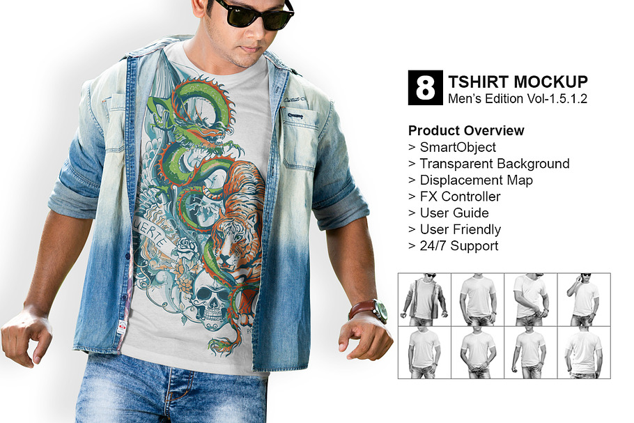Mens Tshirt Mockup Vol 1.5.1.2 in Product Mockups - product preview 8