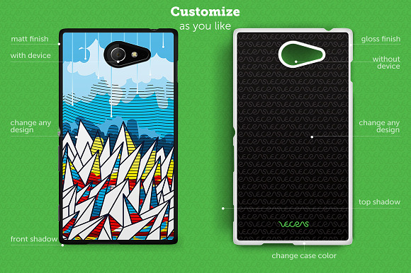 Xperia M2 2d Sublimation Mock-up in Product Mockups - product preview 1