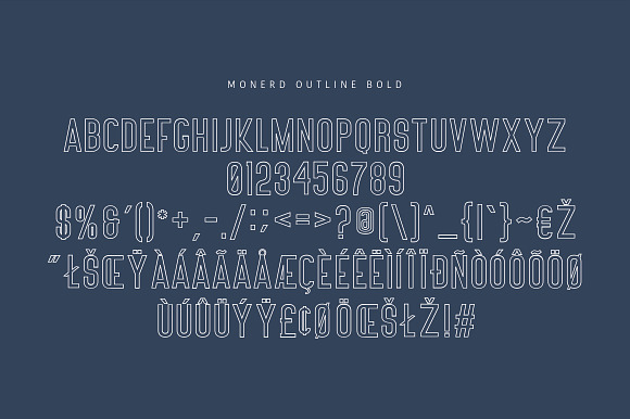 Monerd - Simply Sans Serif in Outline Fonts - product preview 12