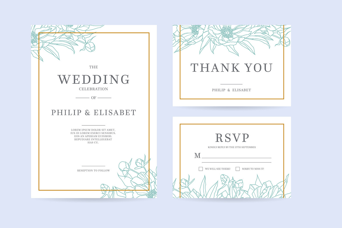 Wedding Invitation Set in Wedding Templates - product preview 8