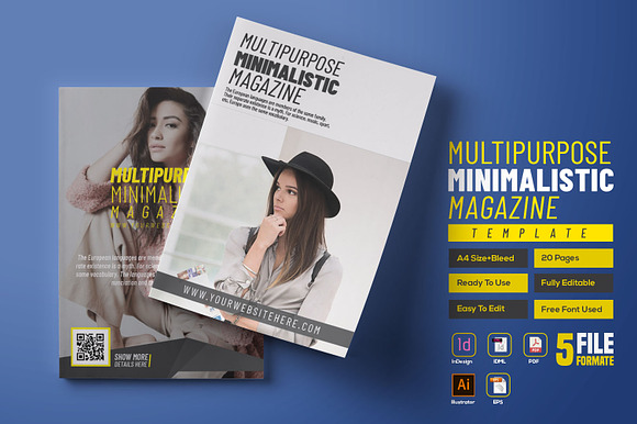 Multipurpose Minimalistic Magazine in Magazine Templates - product preview 11