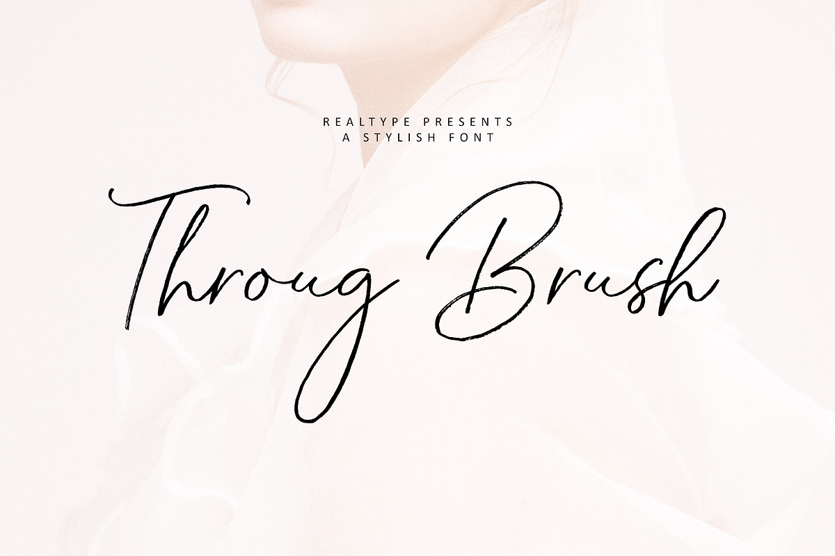 Throug Brush in Script Fonts - product preview 8