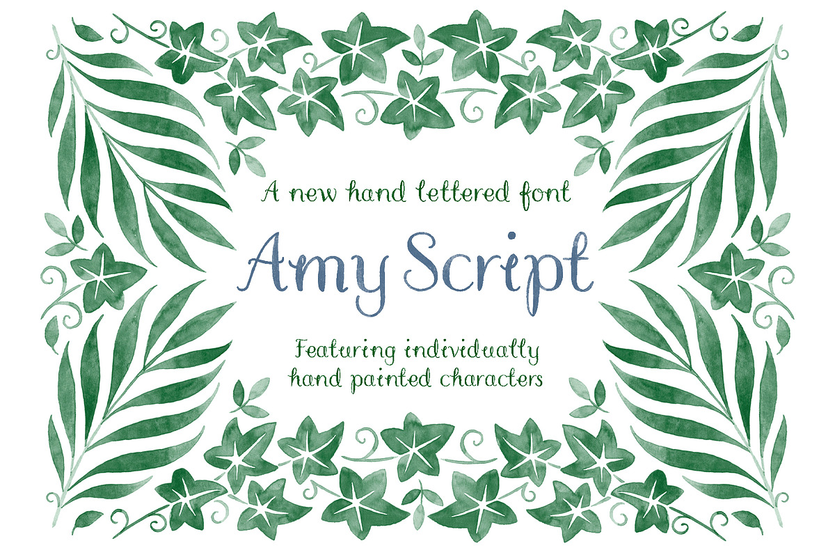 Amy Script Hand Lettered Font in Script Fonts - product preview 8