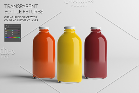 Juice Bottle Mockup in Product Mockups - product preview 1