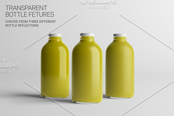 Juice Bottle Mockup in Product Mockups - product preview 3