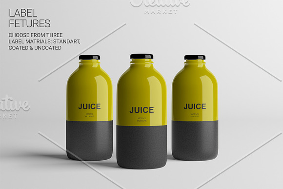 Juice Bottle Mockup in Product Mockups - product preview 7