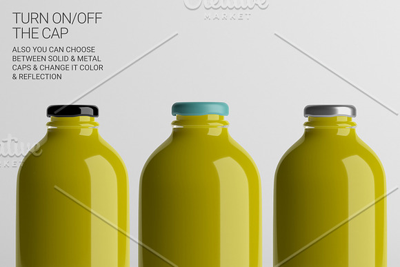 Juice Bottle Mockup in Product Mockups - product preview 9