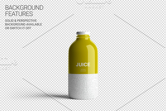 Juice Bottle Mockup in Product Mockups - product preview 12