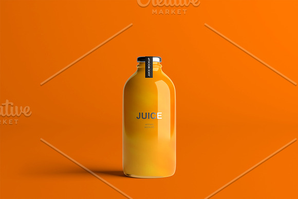 Juice Bottle Mockup in Product Mockups - product preview 17