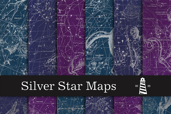 Silver Star Map Backgrounds