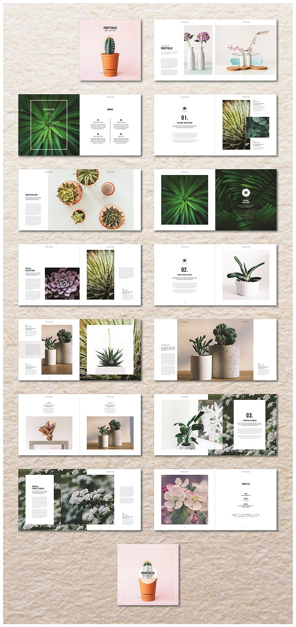 Floral Portfolio in Brochure Templates - product preview 15