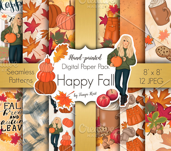 Happy Fall Autumn Design Kit in Illustrations - product preview 1