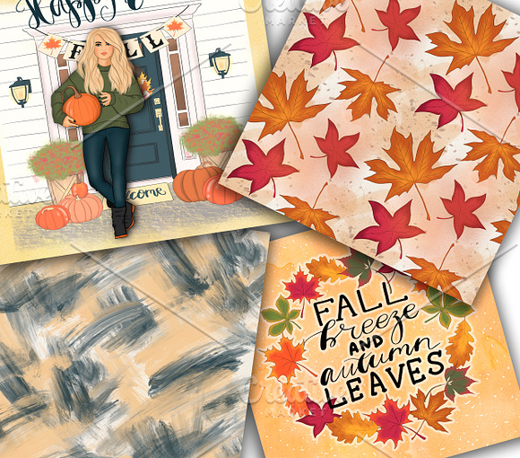Happy Fall Autumn Design Kit in Illustrations - product preview 4