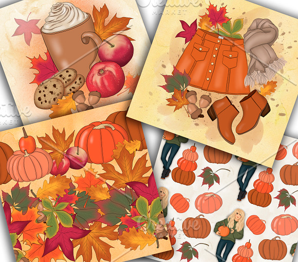 Happy Fall Autumn Design Kit in Illustrations - product preview 6