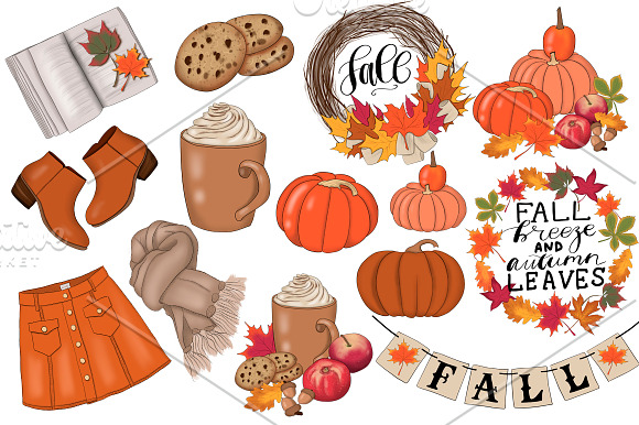 Happy Fall Autumn Design Kit in Illustrations - product preview 7