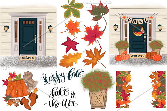 Happy Fall Autumn Design Kit in Illustrations - product preview 9