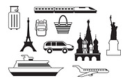 Simple travels icons