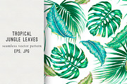 Tropical leaves floral pattern