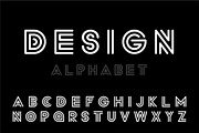 Modern designer font,striped letters