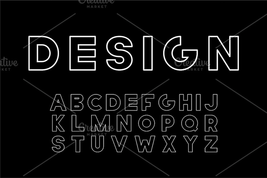 Vector designer alphabet.