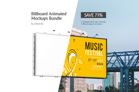 Billboard Animated Mockups Bundle in Print Mockups - product preview 10