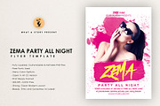 Zema Party All Night Flyer