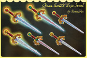 Magic swords game accets set