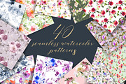 40 watercolor floral patterns
