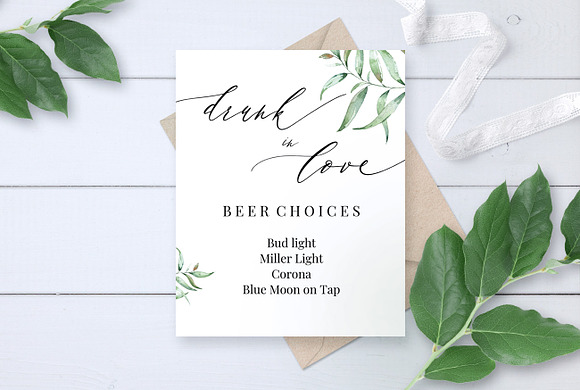 Drunk in Love Sign Template, Aurora in Wedding Templates - product preview 1