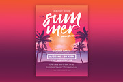 Summer Beach Sunset Flyer