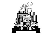 Industrial factory background.