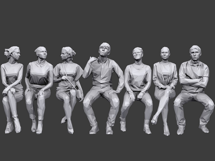 Complete Lowpoly People Pack Vol. 2 in People - product preview 2