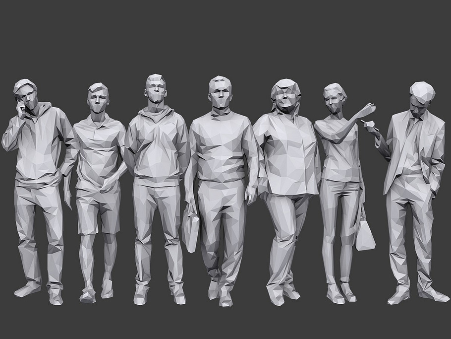 Complete Lowpoly People Pack Vol. 2 in People - product preview 7