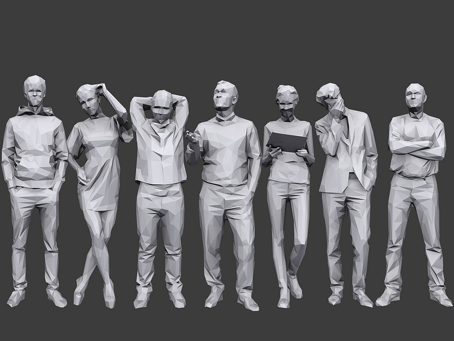 Complete Lowpoly People Pack Vol. 2 in People - product preview 8