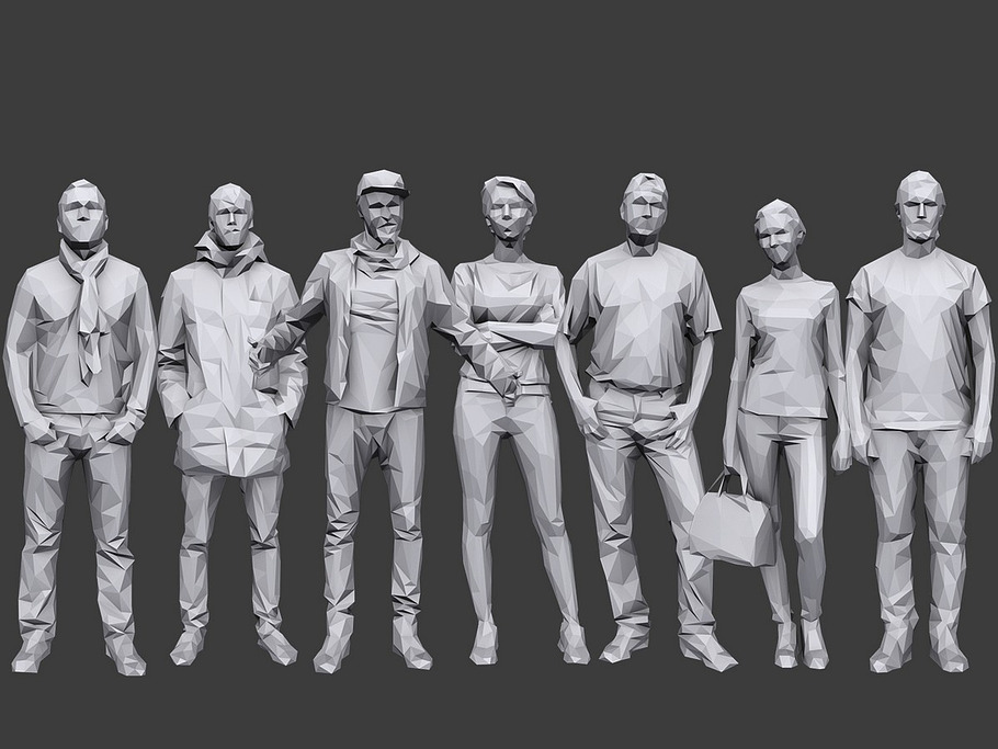 Complete Lowpoly People Pack Vol. 2 in People - product preview 9