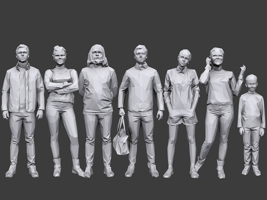 Complete Lowpoly People Pack Vol. 2 in People - product preview 10