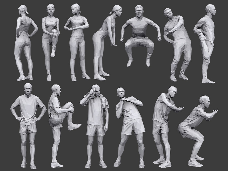 Complete Lowpoly People Pack Vol. 2 in People - product preview 12