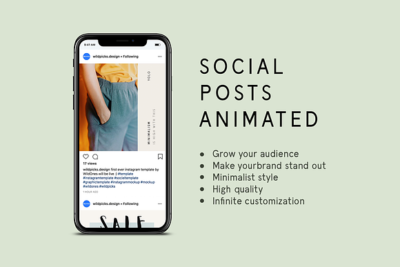 Instagram Animated Posts - Minimal in Instagram Templates - product preview 2