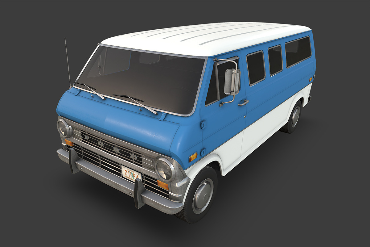 Retro Van in Vehicles - product preview 8