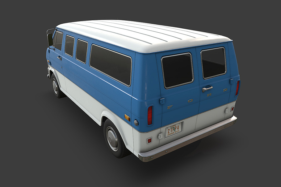 Retro Van in Vehicles - product preview 4