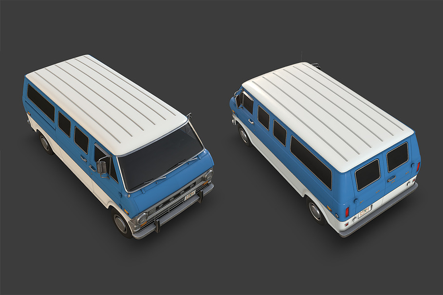 Retro Van in Vehicles - product preview 6