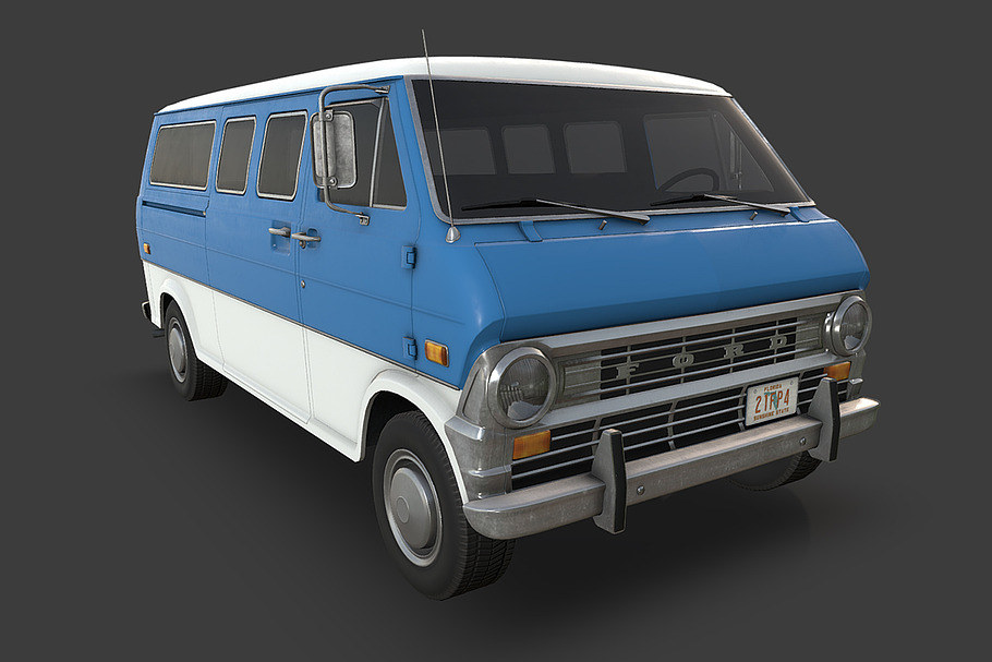 Retro Van in Vehicles - product preview 7