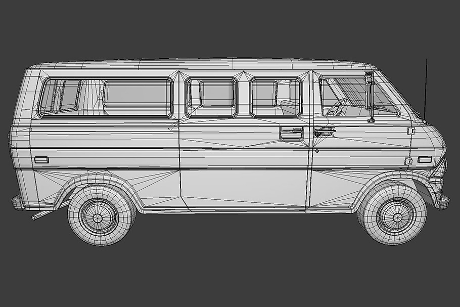 Retro Van in Vehicles - product preview 8