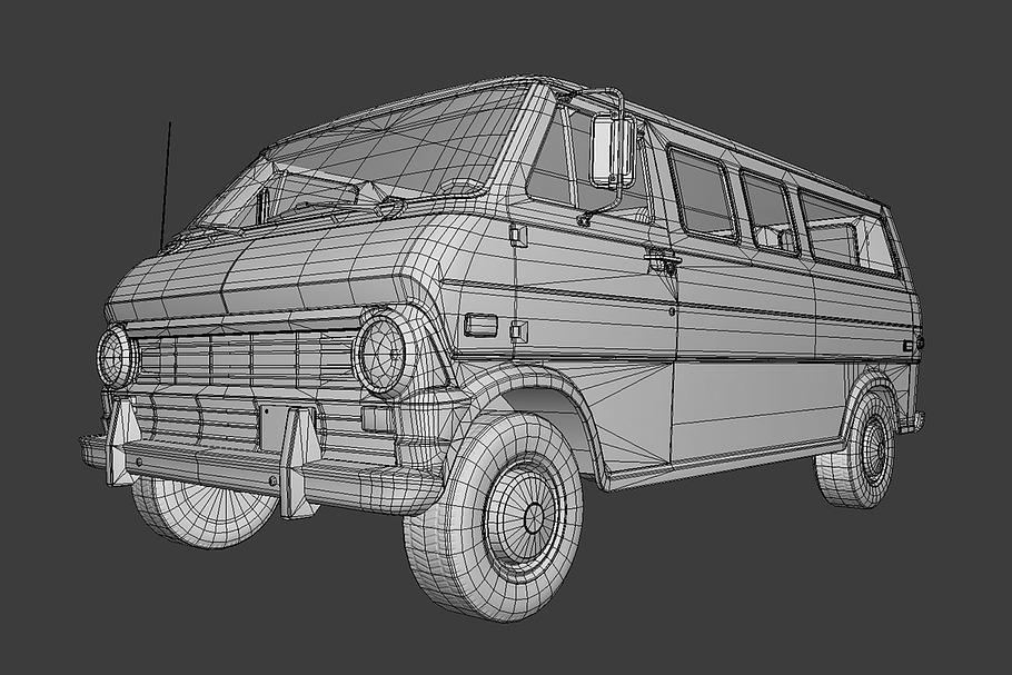 Retro Van in Vehicles - product preview 9