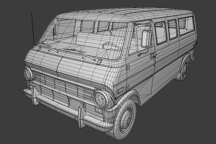 Retro Van in Vehicles - product preview 10