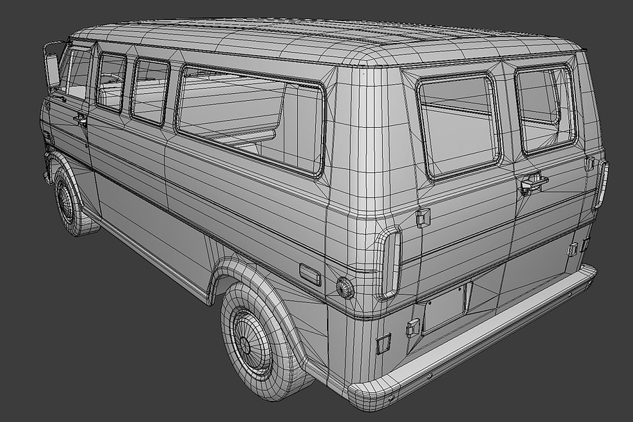 Retro Van in Vehicles - product preview 11