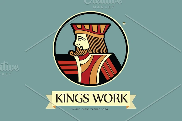 PLAYING CARDS KING LOGO in Logo Templates - product preview 1