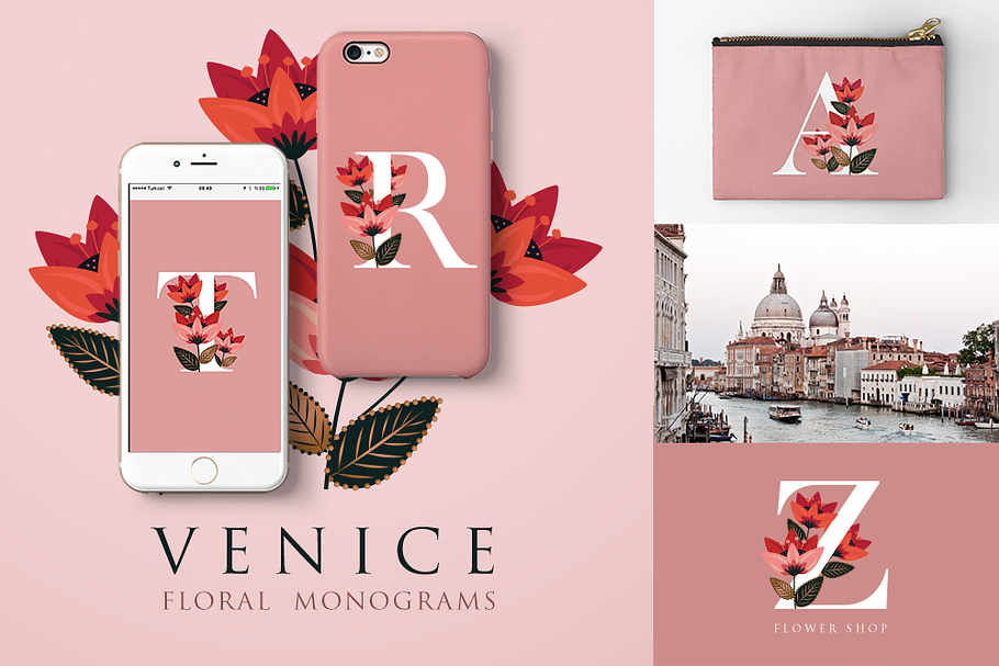 Venice Floral Monograms